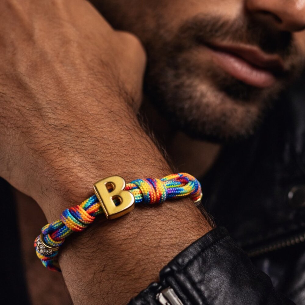 Couples Matching Initial Bracelets | Rope Bracele… - image 2